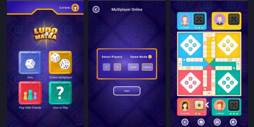 2 player Ludo matka